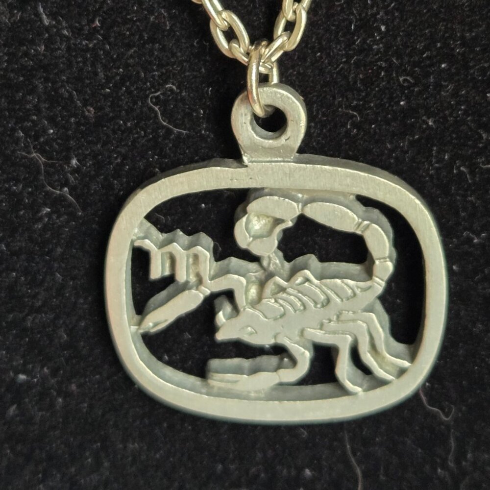 Scorpion Brutalist Zodiac Pewter Pendant TYR SWEDEN